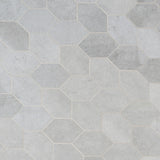 Bond Nimbus Silver Foliage Hexagon Matte Porcelain Mosaic Tile - Lux Tile