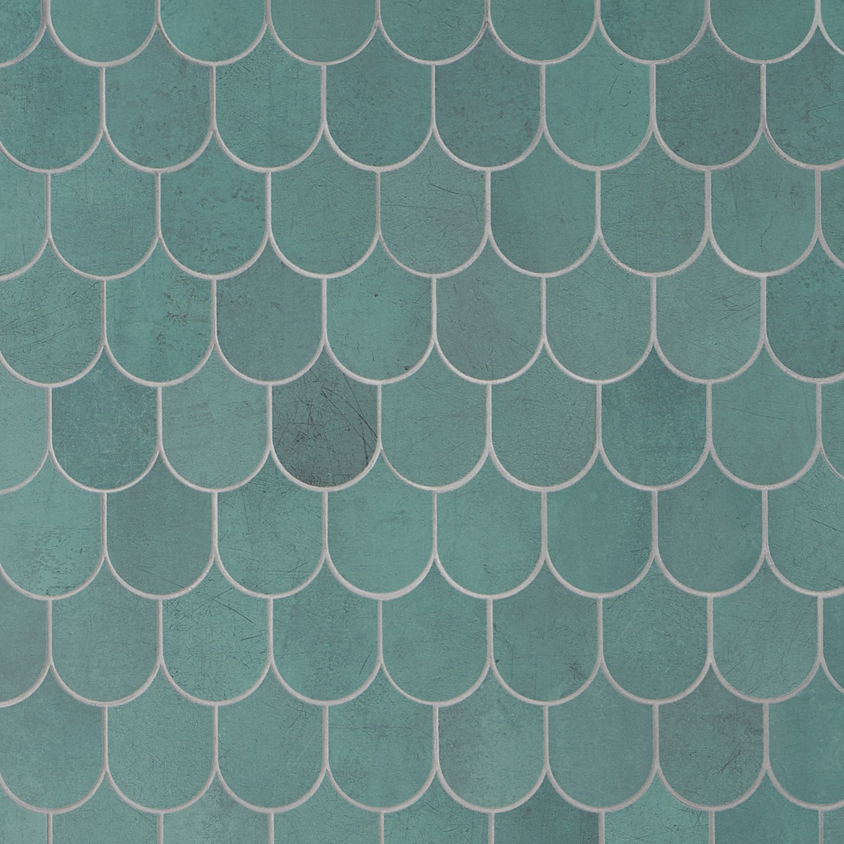 Bond Viridum Green Fishscale Matte Porcelain Mosaic Tile - Lux Tile