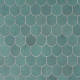 Bond Viridum Green Fishscale Matte Porcelain Mosaic Tile - Lux Tile