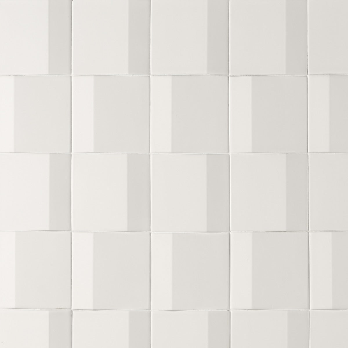 Zeal Edge 3D White 5x5 Matte Porcelain Tile - Lux Tile