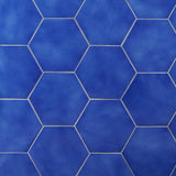 Cavallo Poseidon Blue 7" Hexagon Glossy Porcelain Tile - Lux Tile