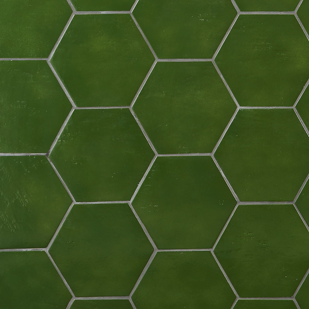 Cavallo Monaco Green 7" Hexagon Glossy Porcelain Tile - Lux Tile
