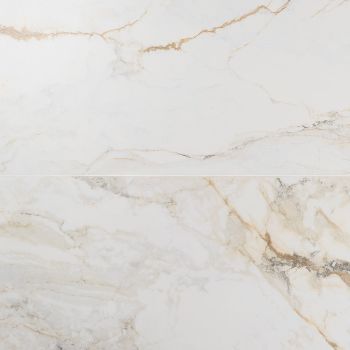 Calacatta Macchia White Gold 24x48 Marble Look Matte Porcelain Tile - Lux Tile