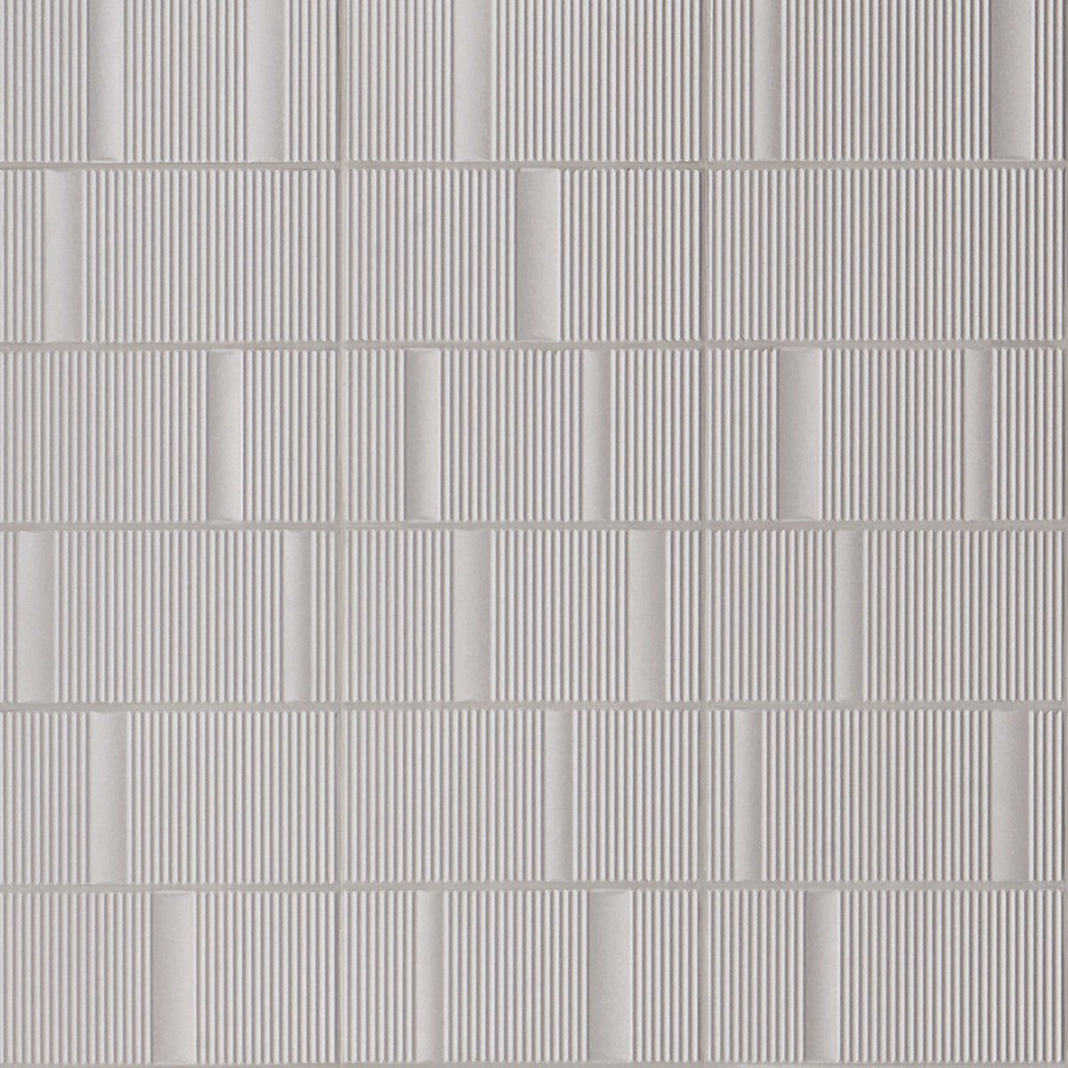 Division Silver 8x16 Fluted Matte Ceramic Wall Tile by Lux Tile