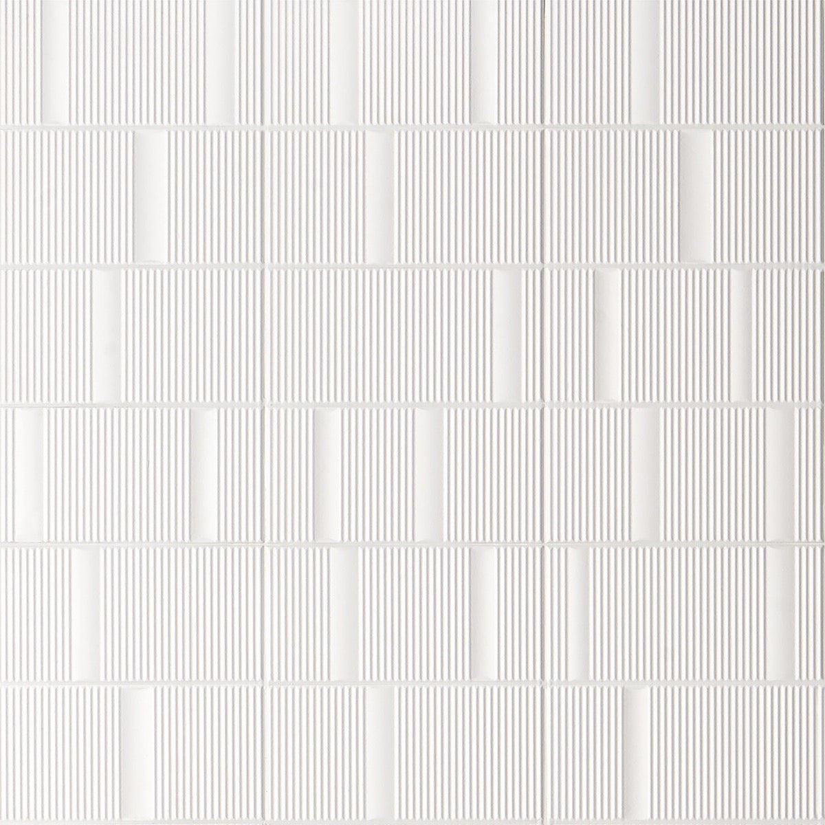 Division White 8x16 Fluted Matte Ceramic Wall Tile by Lux Tile