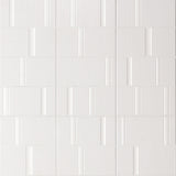 Division White 8x16 Fluted Matte Ceramic Wall Tile by Lux Tile