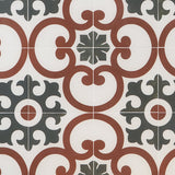 Lapaz Dahlia Red 9x9 Matte Porcelain Tile - Mediterranean Design