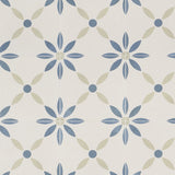 Lapaz White Flower 9x9 Matte Porcelain Tile - Mediterranean Design