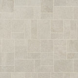 Acadia French Pattern Linen White Matte Porcelain Mosaic Tile - Tilebar