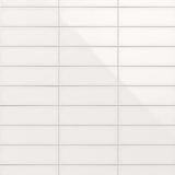Lux Tile Monumental Mist White 4x12 Polished Porcelain Subway Tile