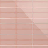 Lux Tile Park Hill Pink 4x12 Polished Porcelain Subway Tile