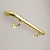 Polished Brass Standard Hand Rail Bracket for 2 in. Outside Diameter Tubing