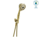 Delta 7-Spray 3.8 in. Single Wall Mount Handheld Shower Head in Polished Brass