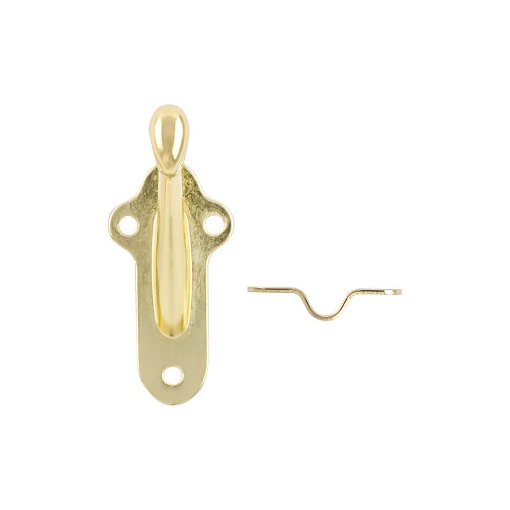 HICKORY HARDWARE Hand Rail Brackets Collection Handrail Bracket Heavy-Duty 2-13/16 in. Polished Brass Finish (15-Pack)