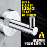ANZZI Caster Series Single Robe Hook in Polished Chrome