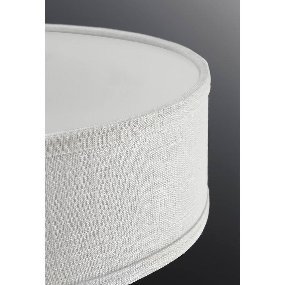 Progress Lighting Status Collection 5-Light Polished Chrome Off-White Textured Linen Shade Coastal Chandelier Light