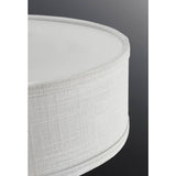 Progress Lighting Status Collection 5-Light Polished Chrome Off-White Textured Linen Shade Coastal Chandelier Light