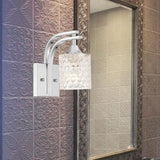 Vanity Art 1-Light Polished Chrome Wall Armed Sconce