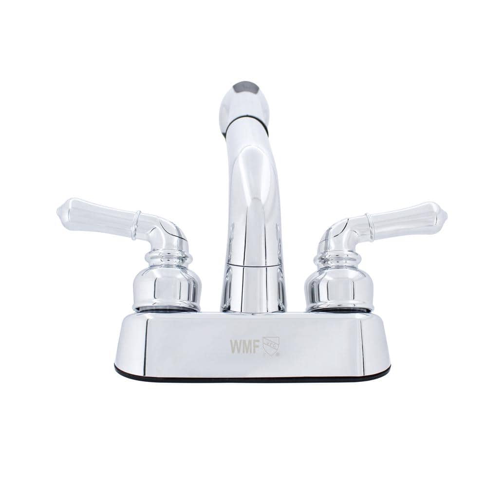 WASSERMAN FAUCETS Dual Handle Pull out Sprayer Laundry Utility Faucet with Washerless Cartridge in Chrome