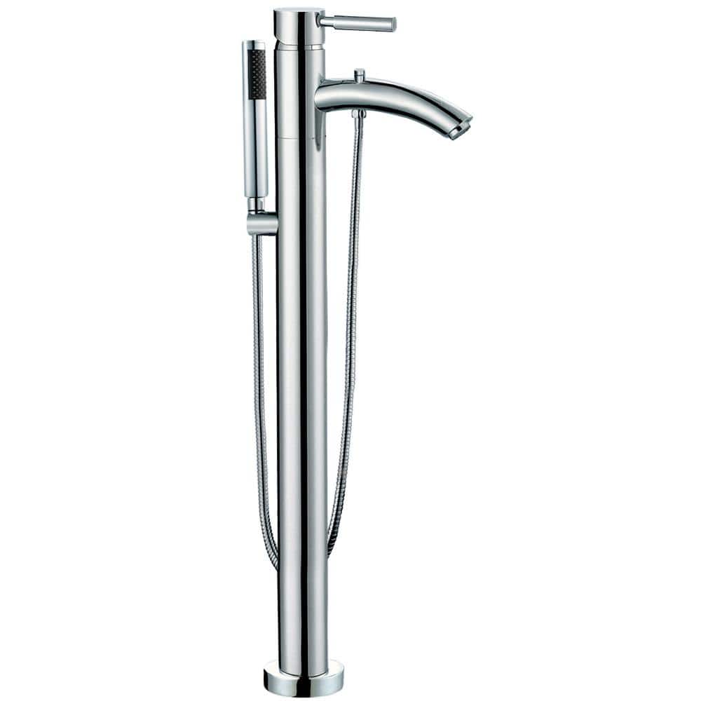 Wyndham Collection Taron Freestanding Tub Faucet, Polished Chrome, Modern Design