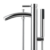 Wyndham Collection Taron Freestanding Tub Faucet, Polished Chrome, Modern Design