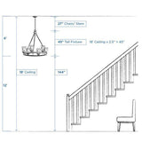 Progress Lighting Evoke Collection 6-Light Polished Nickel Clear Glass Luxe Chandelier Light