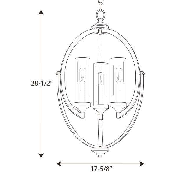 Progress Lighting Evoke Collection 6-Light Polished Nickel Clear Glass Luxe Chandelier Light