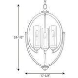 Progress Lighting Evoke Collection 6-Light Polished Nickel Clear Glass Luxe Chandelier Light
