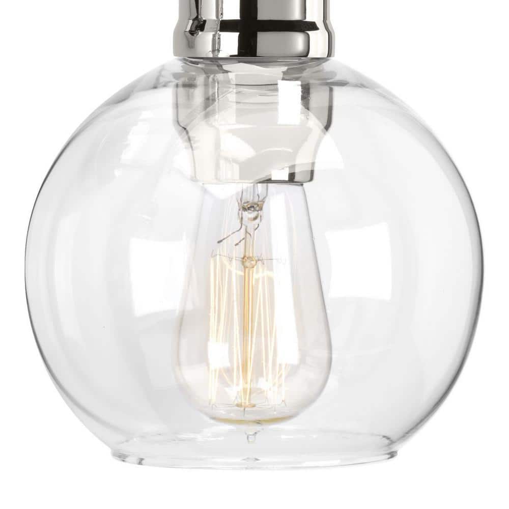 Progress Lighting Hansford 3-Light Polished Nickel Chandelier with Shade