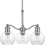 Progress Lighting Hansford 3-Light Polished Nickel Chandelier with Shade