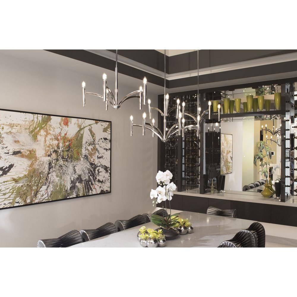 Progress Lighting Draper Collection 5-Light Polished Nickel Luxe Chandelier Light