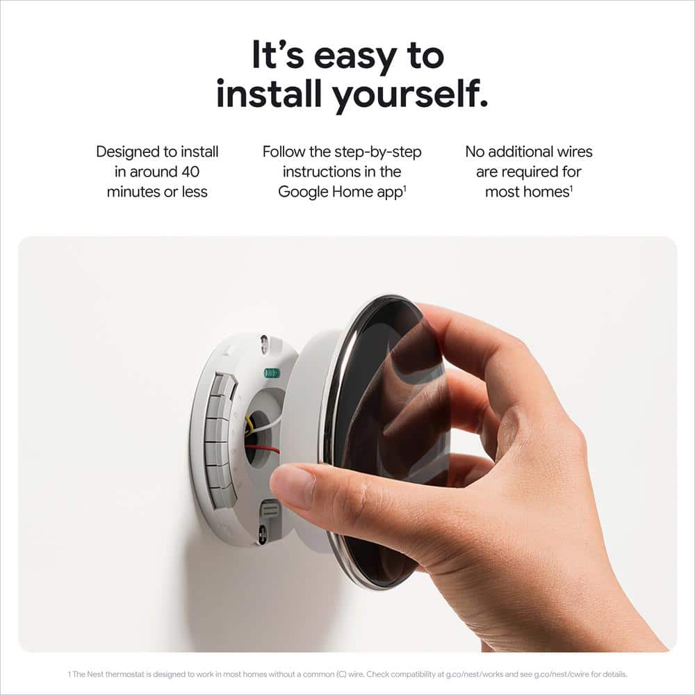 Google Nest Learning Thermostat (4th Gen) with Nest Temperature Sensor (2nd Gen) 2-Pack - Polished Obsidian