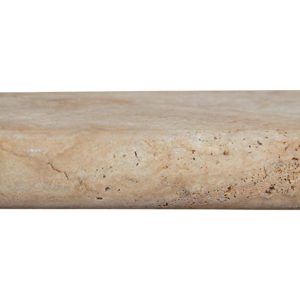 MSI Porcini 2 cm. x 12 in. x 24 in. Brushed Travertine Pool Coping (2 sq. ft.)