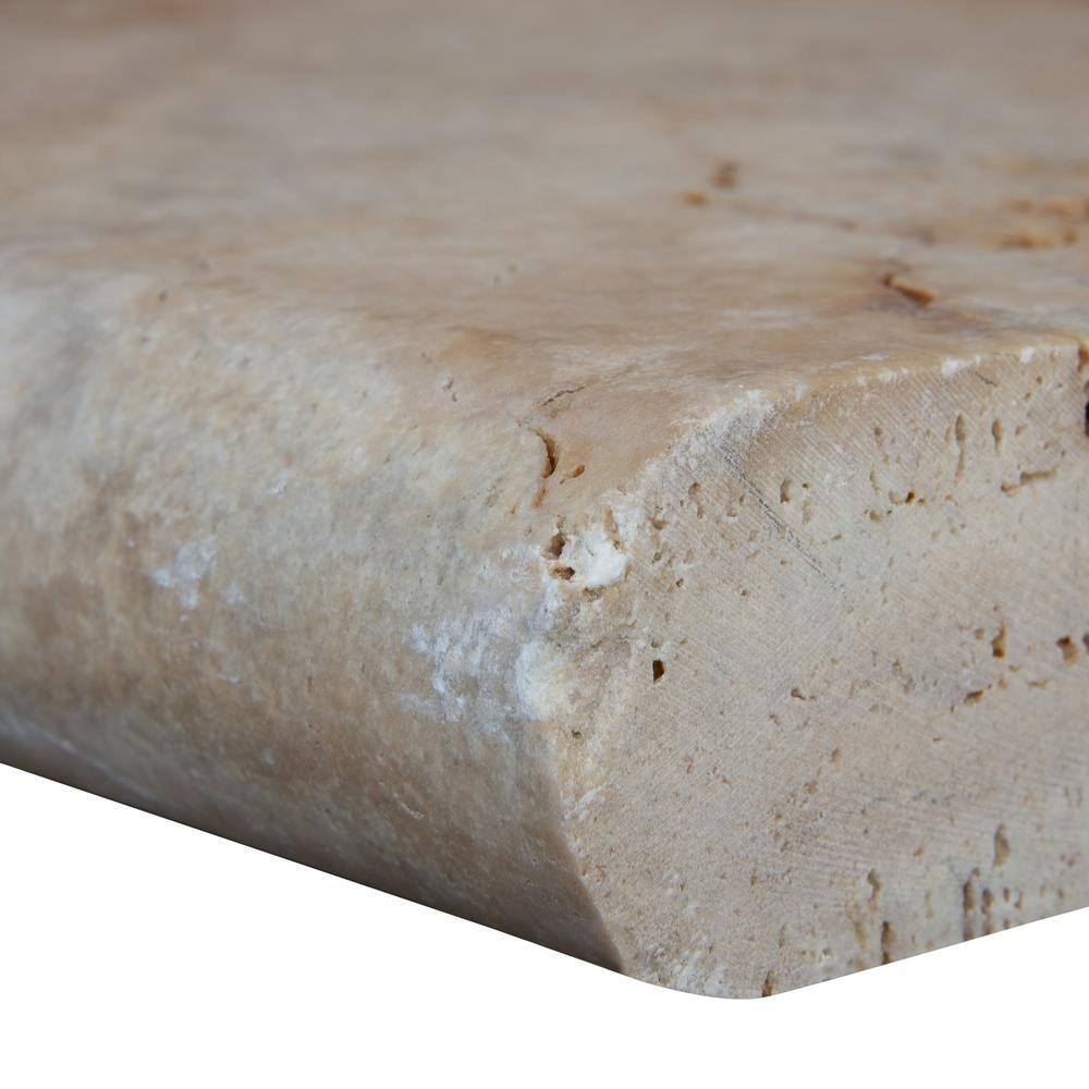 MSI Porcini 2 cm. x 12 in. x 24 in. Brushed Travertine Pool Coping (2 sq. ft.)