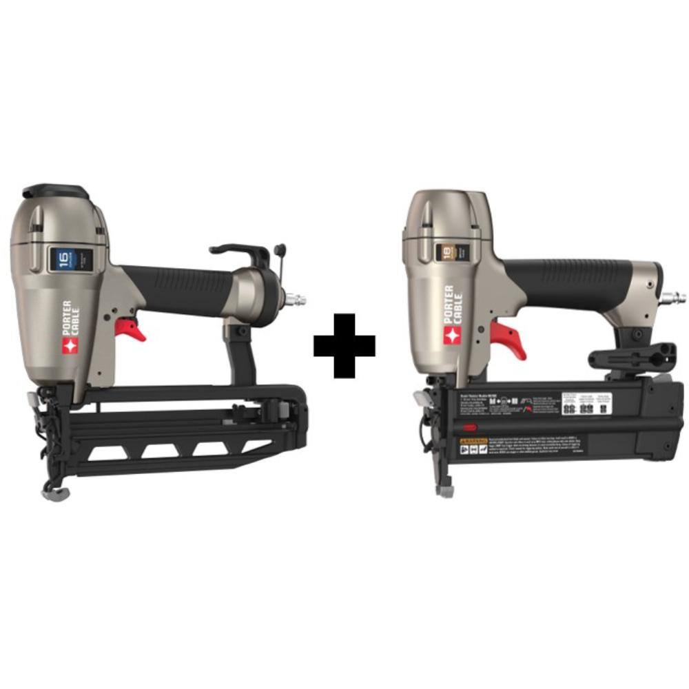 RIDGID 18-Gauge 2-1/8 in. Brad Nailer and 16-Gauge 2-1/2 in. Straight Finish Nailer Kit