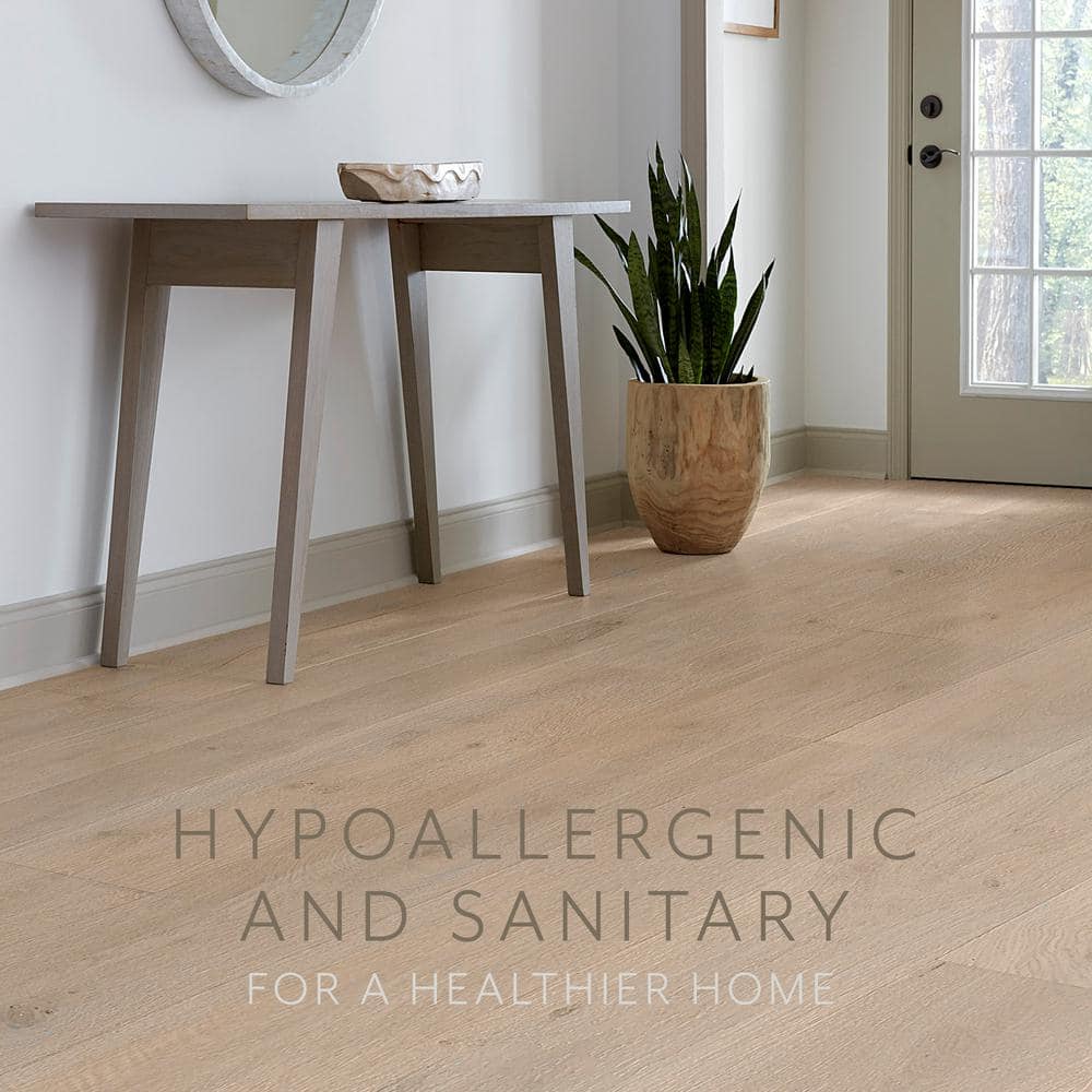 ASPEN FLOORING Portside White Oak 9/16 in. T x 8.66 in. W Tongue and Groove Wire Brushed Engineered Hardwood Flooring (31.25 sqft/case)