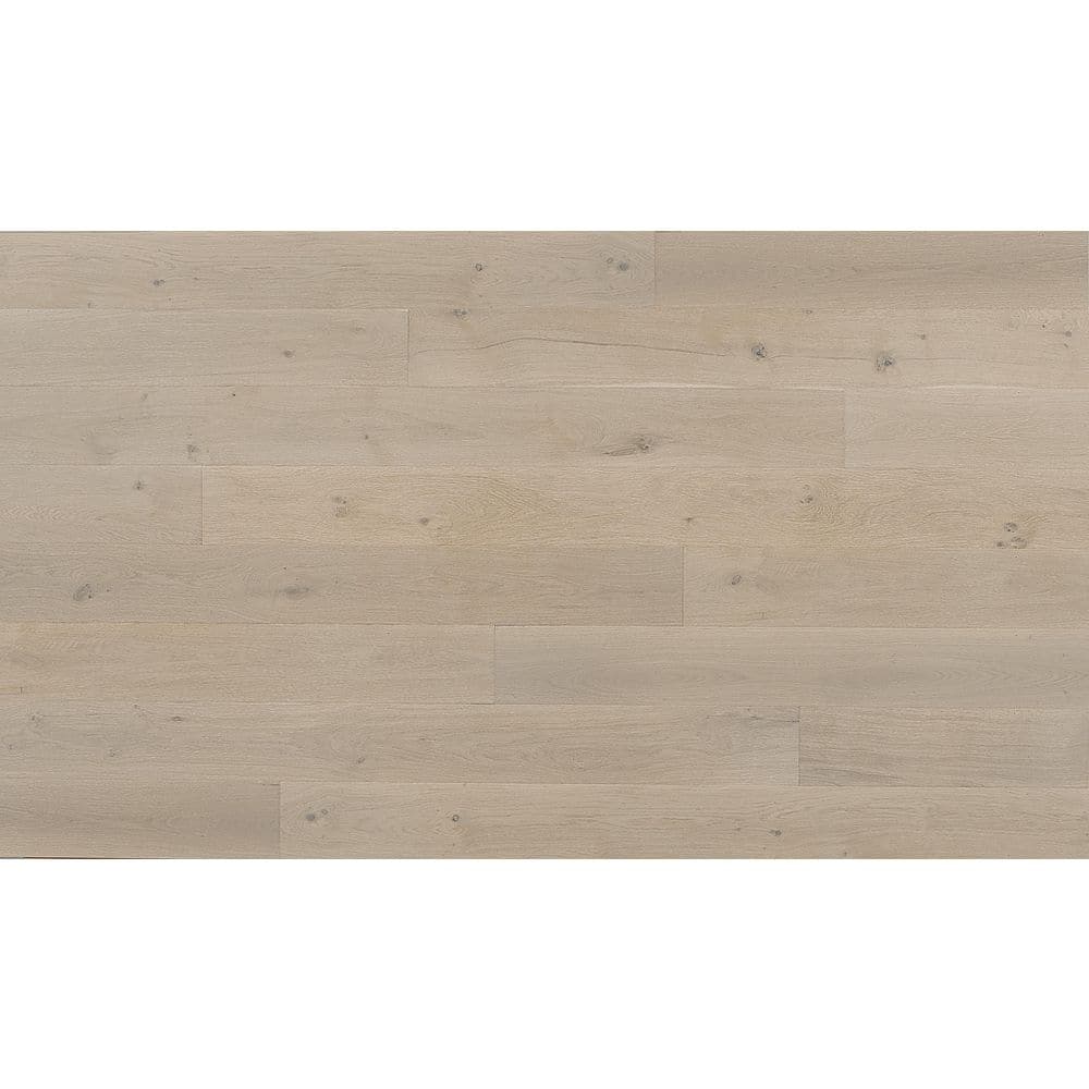 ASPEN FLOORING Portside White Oak 9/16 in. T x 8.66 in. W Tongue and Groove Wire Brushed Engineered Hardwood Flooring (31.25 sqft/case)