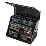 Montezuma 31 in. W x 20 in. D Portable Triangle Top Tool Chest for Sockets, Wrenches and Screwdrivers in Black Powder Coat