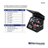 Montezuma 27 in. W x 18 in. D Portable Triangle Top Tool Chest for Sockets, Wrenches and Screwdrivers in Black Powder Coat