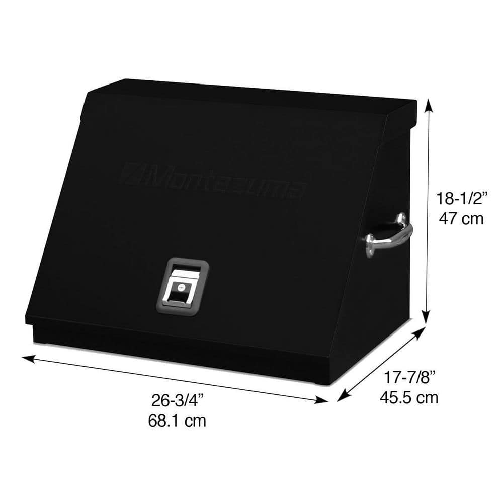 Montezuma 27 in. W x 18 in. D Portable Triangle Top Tool Chest for Sockets, Wrenches and Screwdrivers in Black Powder Coat