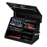 Montezuma 23 in. W x 14 in. D Portable Triangle Top Tool Chest for Sockets, Wrenches and Screwdrivers in Black Powder Coat