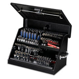 Montezuma 23 in. W x 14 in. D Portable Triangle Top Tool Chest for Sockets, Wrenches and Screwdrivers in Black Powder Coat