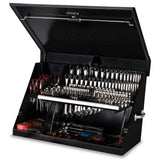Montezuma 37 in. W x 18 in. D Portable Triangle Top Tool Chest for Sockets, Wrenches and Screwdrivers in Black Powder Coat