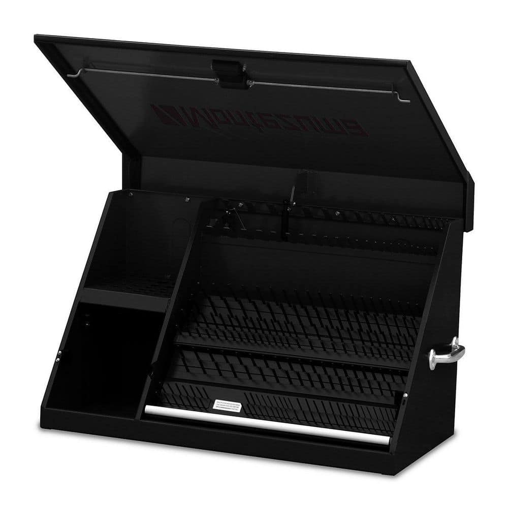 Montezuma 37 in. W x 18 in. D Portable Triangle Top Tool Chest for Sockets, Wrenches and Screwdrivers in Black Powder Coat