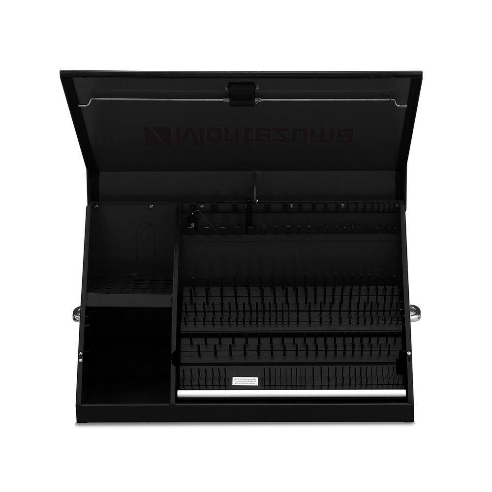 Montezuma 37 in. W x 18 in. D Portable Triangle Top Tool Chest for Sockets, Wrenches and Screwdrivers in Black Powder Coat