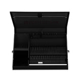 Montezuma 37 in. W x 18 in. D Portable Triangle Top Tool Chest for Sockets, Wrenches and Screwdrivers in Black Powder Coat