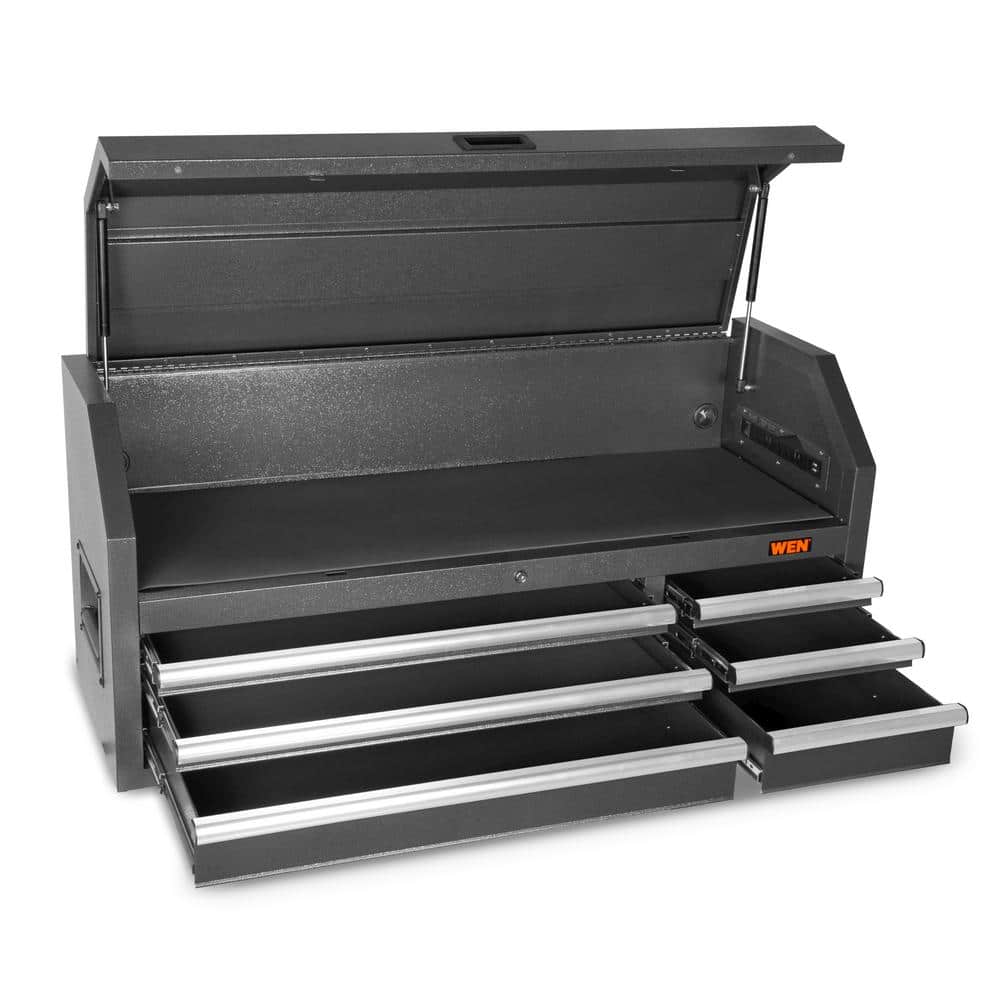 WEN 52 in. W x 18 in. D Heavy Duty Steel Top Tool Chest with Onboard Charging Station