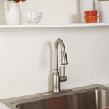 Daltile Premier Accents Powder White Hexagon 10 in. x 12 in. x 4 mm Porcelain Mosaic Floor and Wall Tile (0.84 sq. ft. / piece)