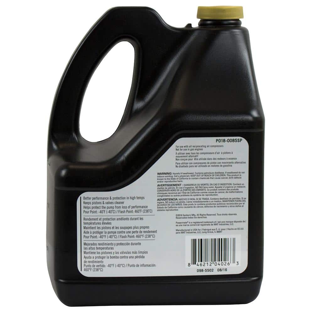 Powermate 1 Gal. 100% Full Synthetic Air Compressor Oil