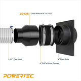 POWERTEC 4 in. x 2-1/2 in. Hose Cone Reducer for Dust Collection Systems (3-Pack)